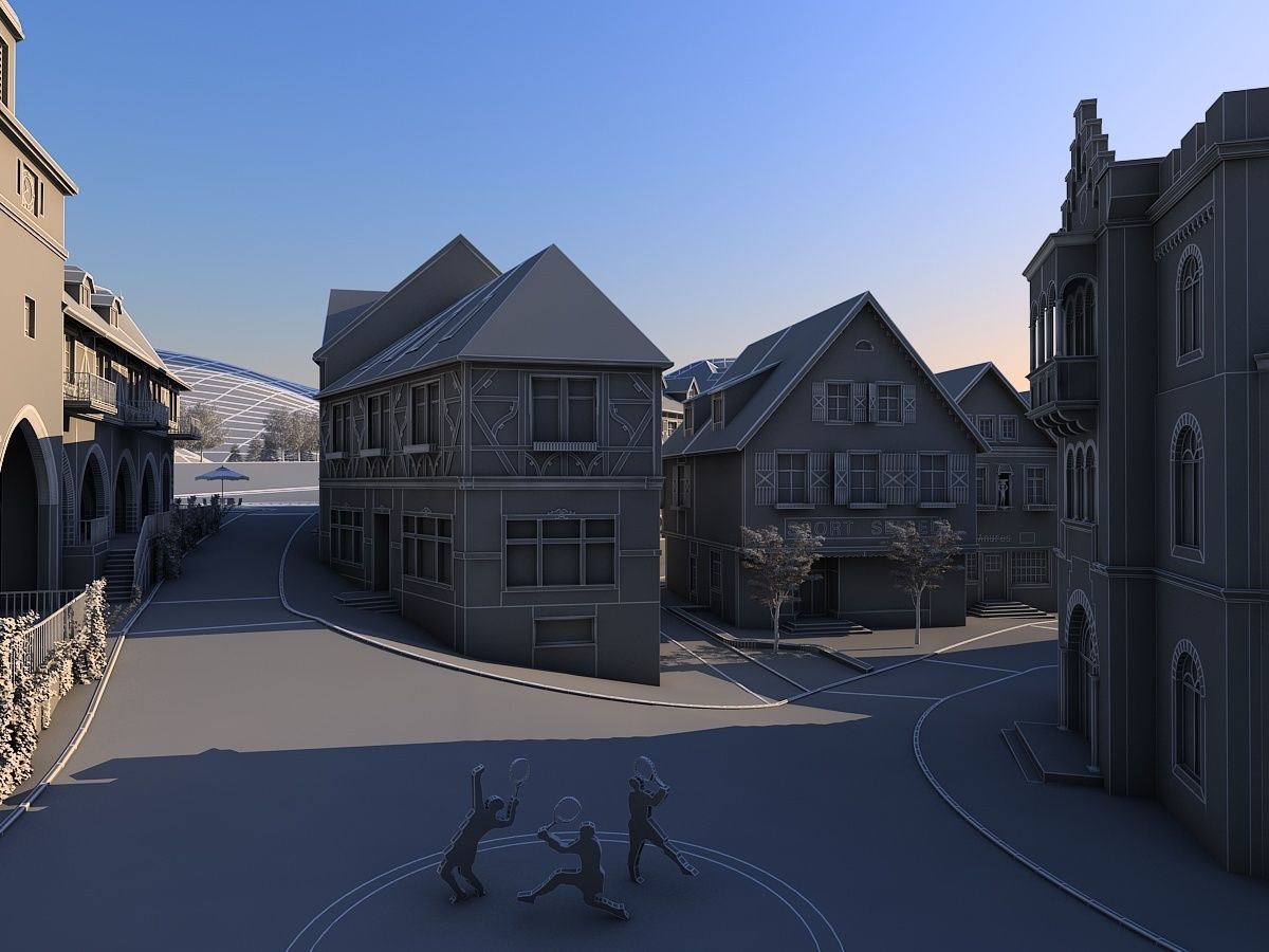 European Town 3D model_26