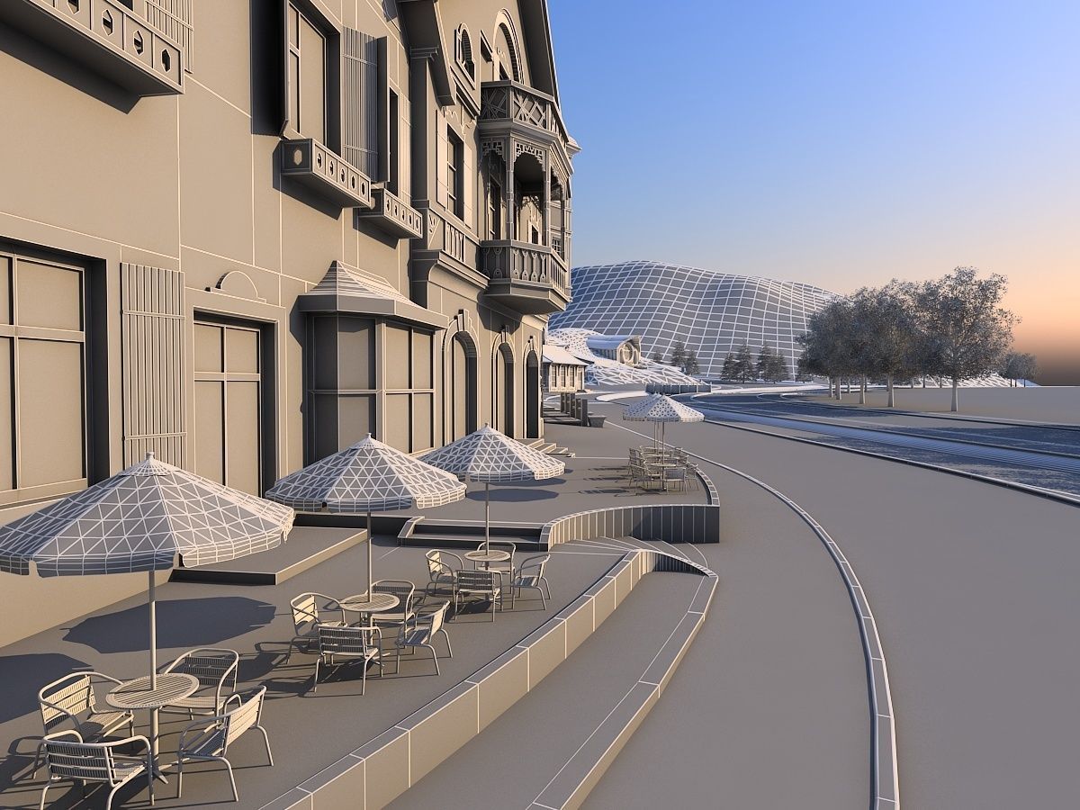 European Town 3D model_28