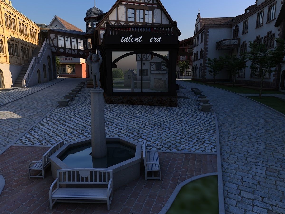 European Town 3D model_16