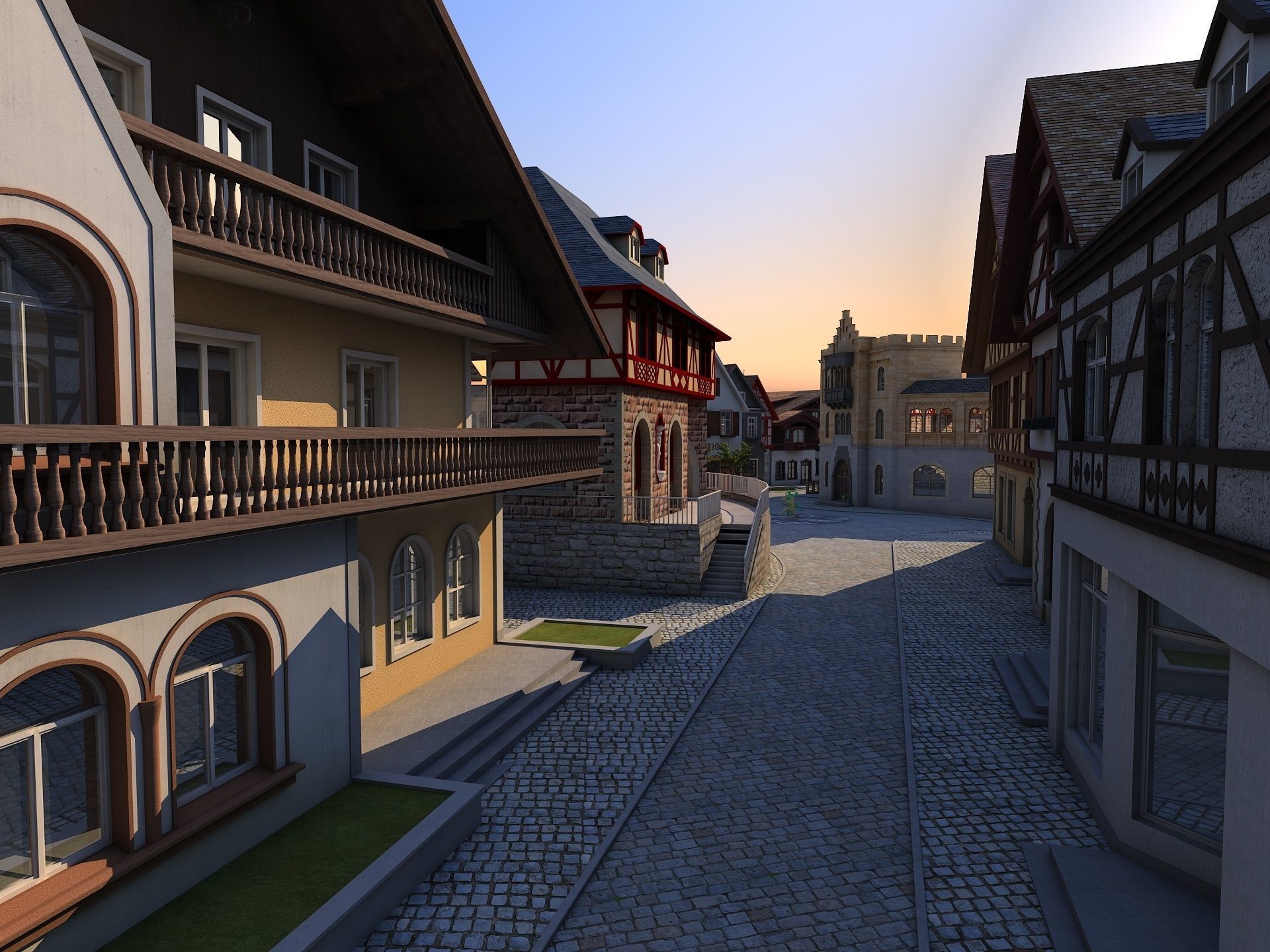 European Town 3D model_10