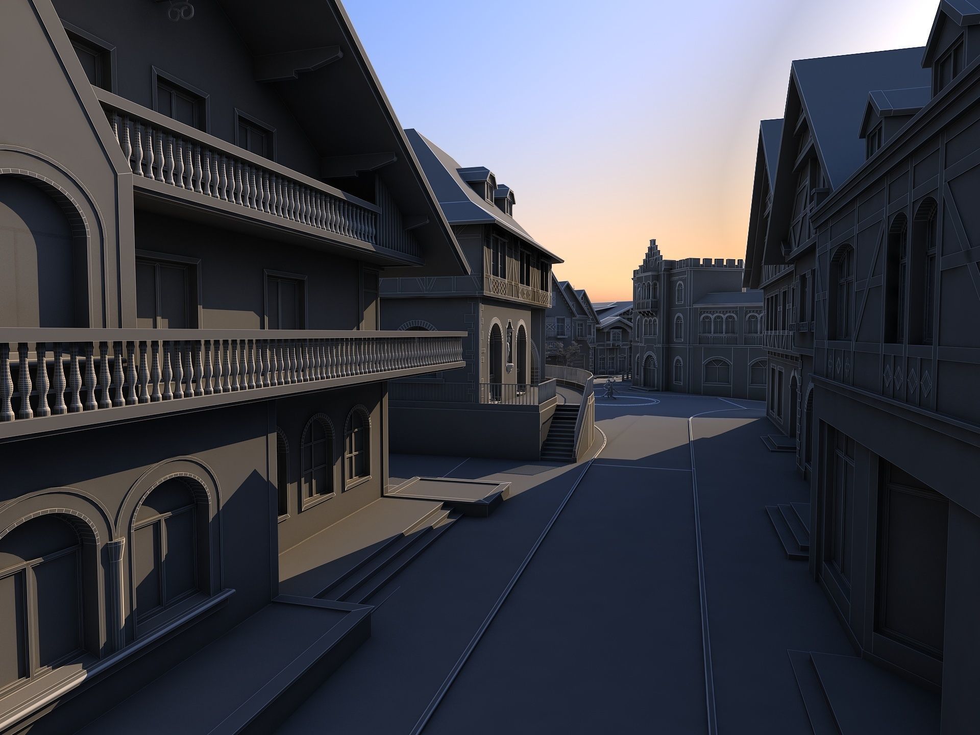 European Town 3D model_24