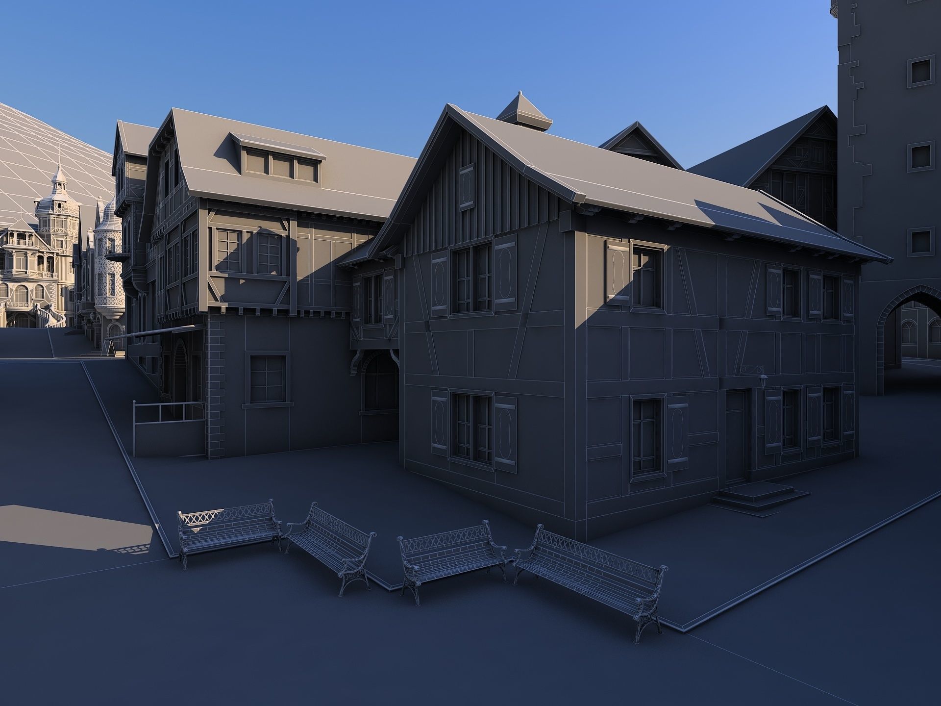 European Town 3D model_22