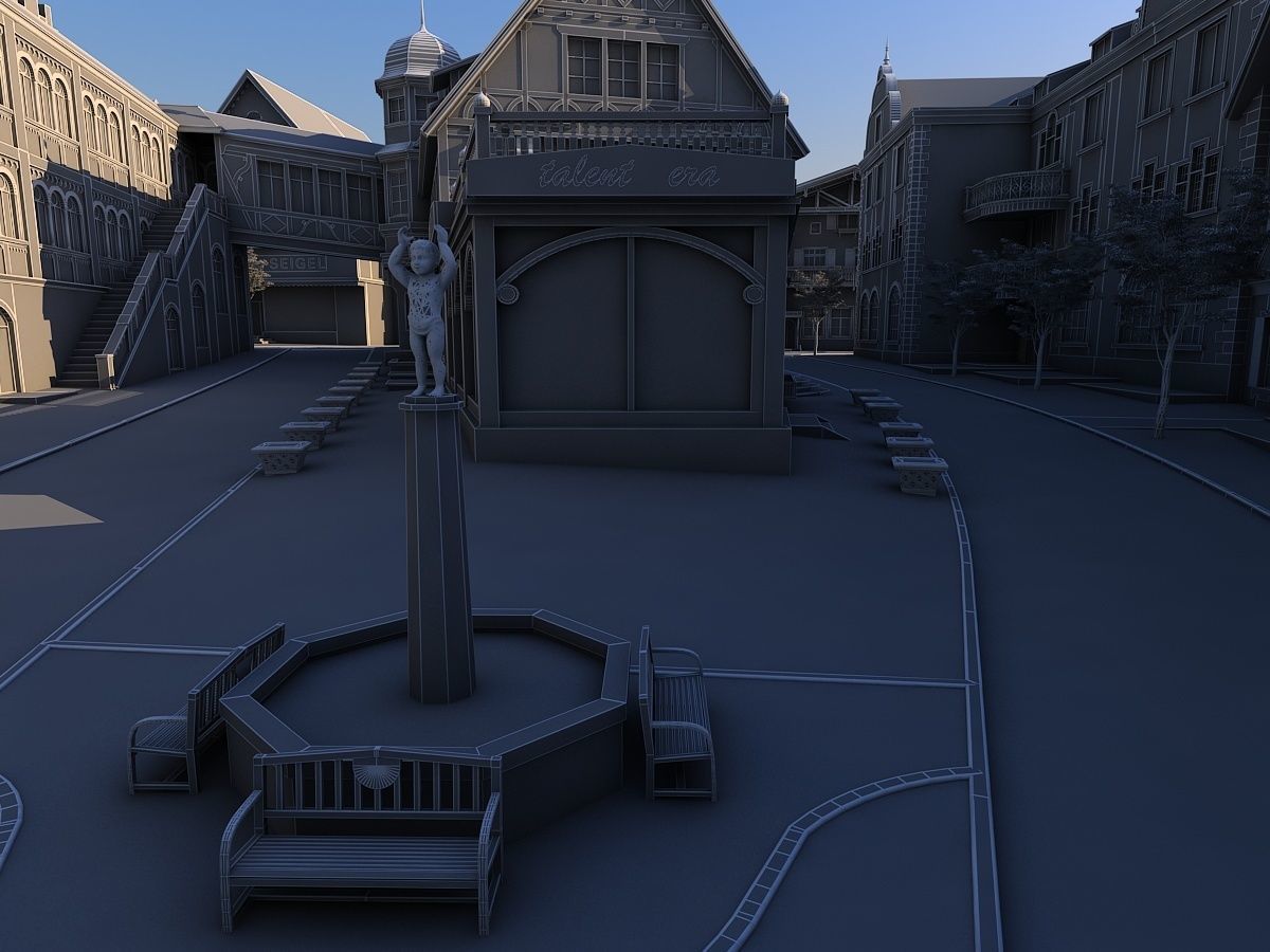 European Town 3D model_30