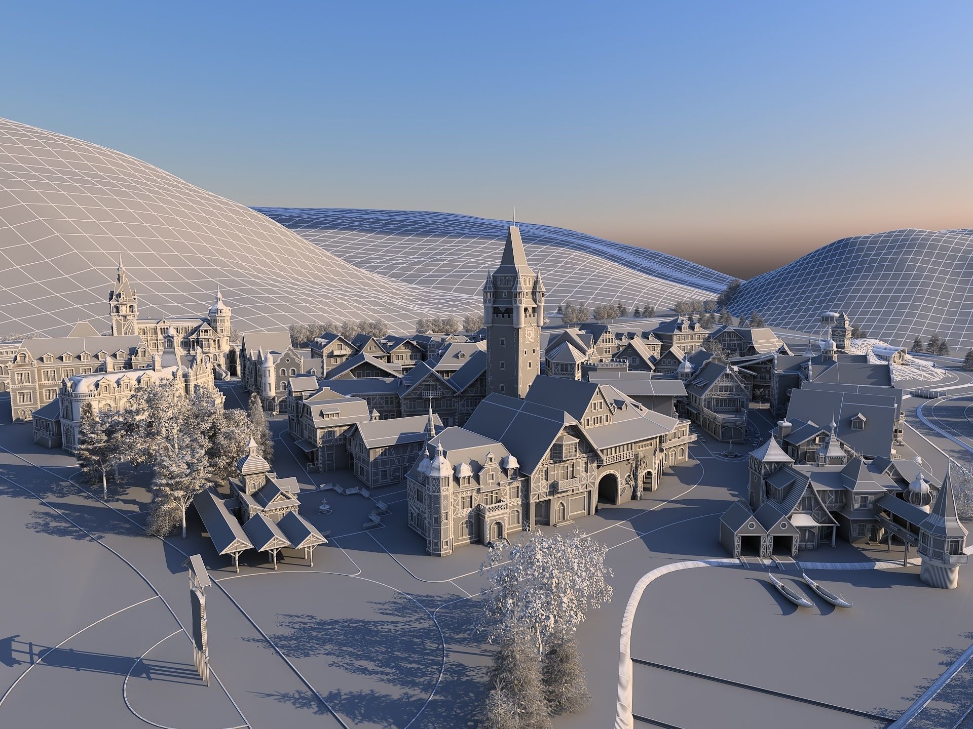 European Town 3D model_19