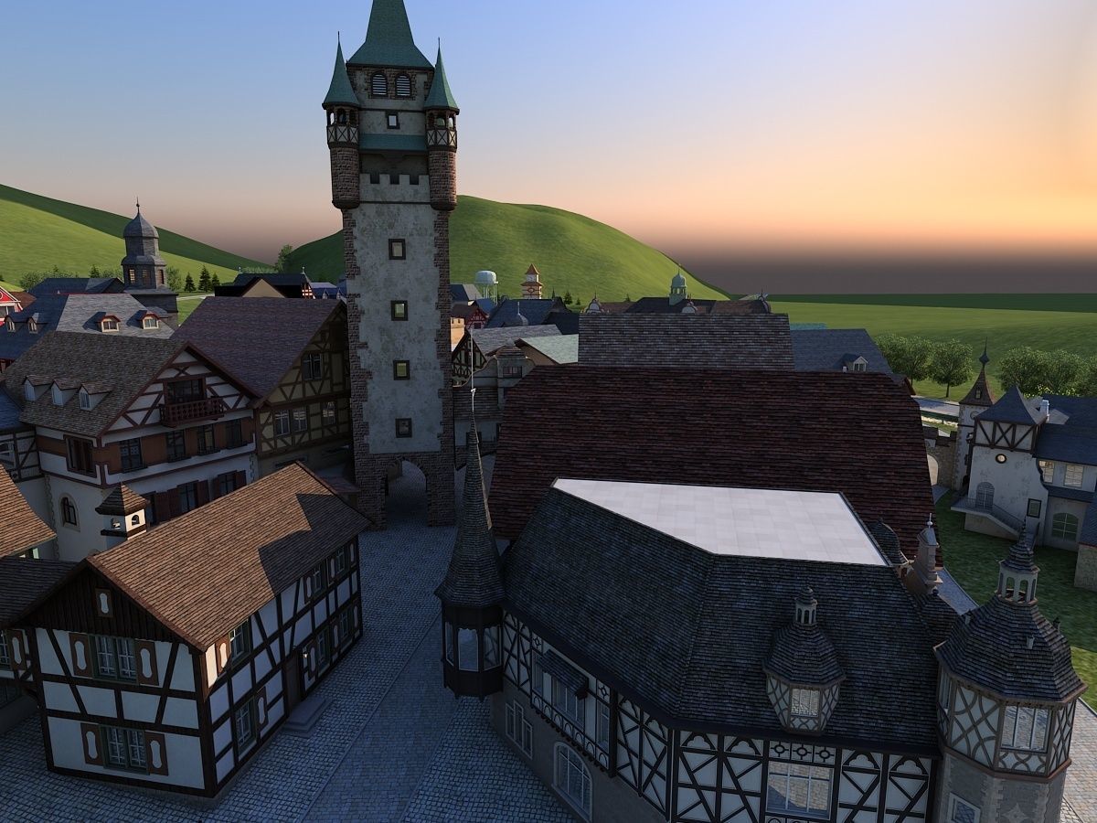 European Town 3D model_11