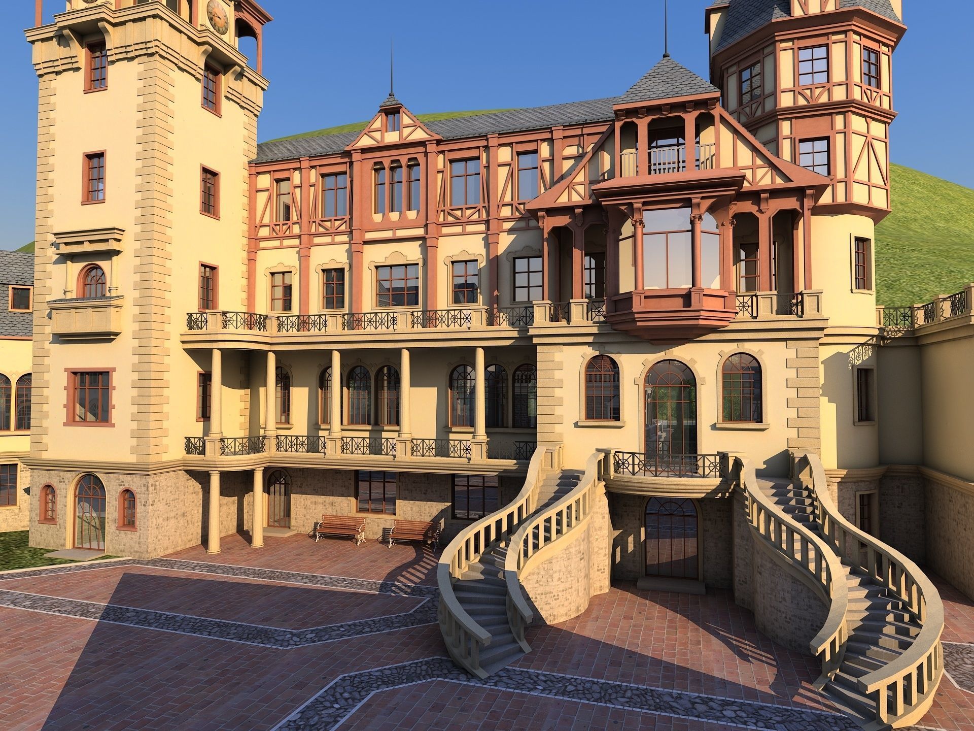 European Town 3D model_9
