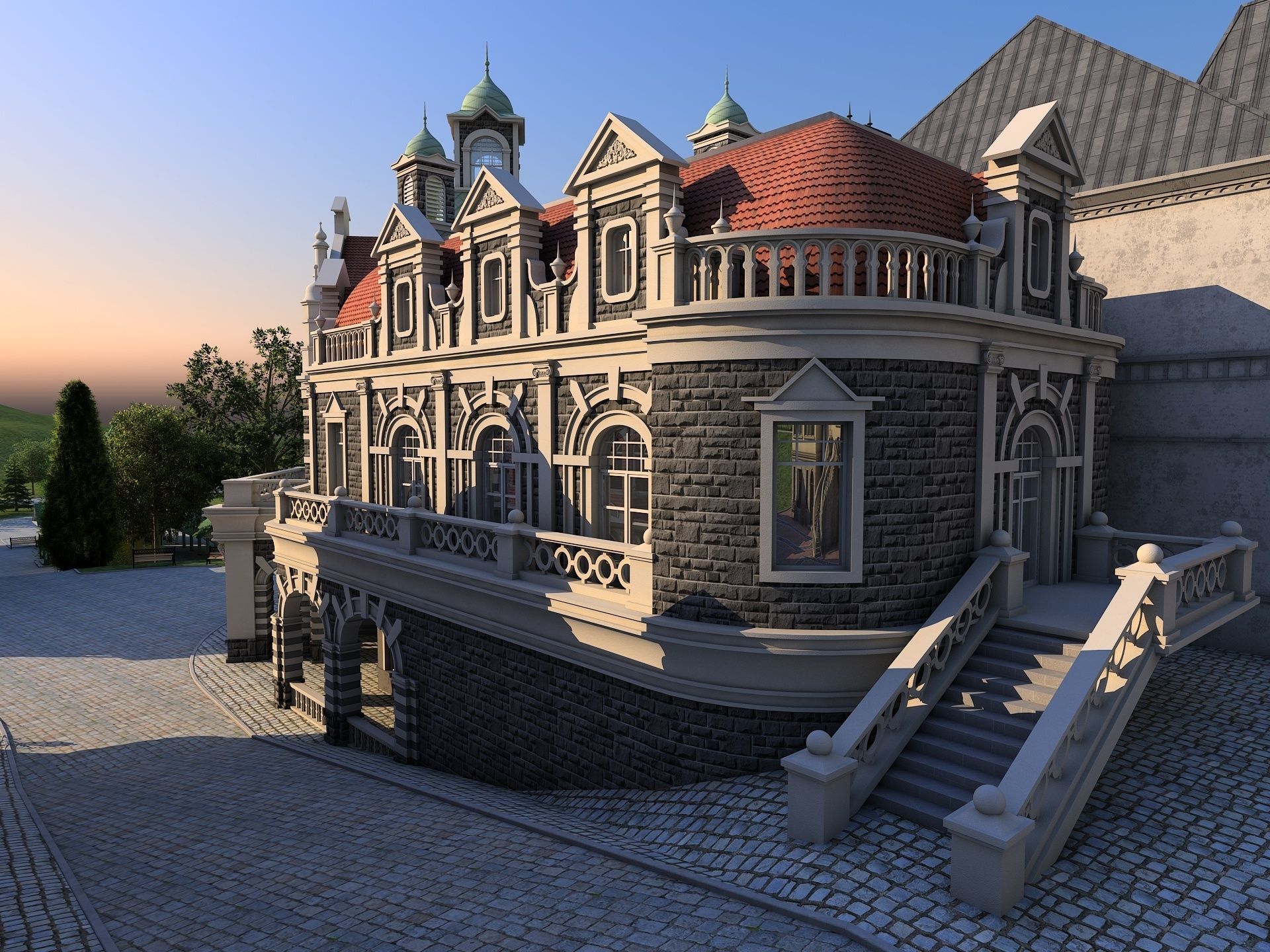 European Town 3D model_8