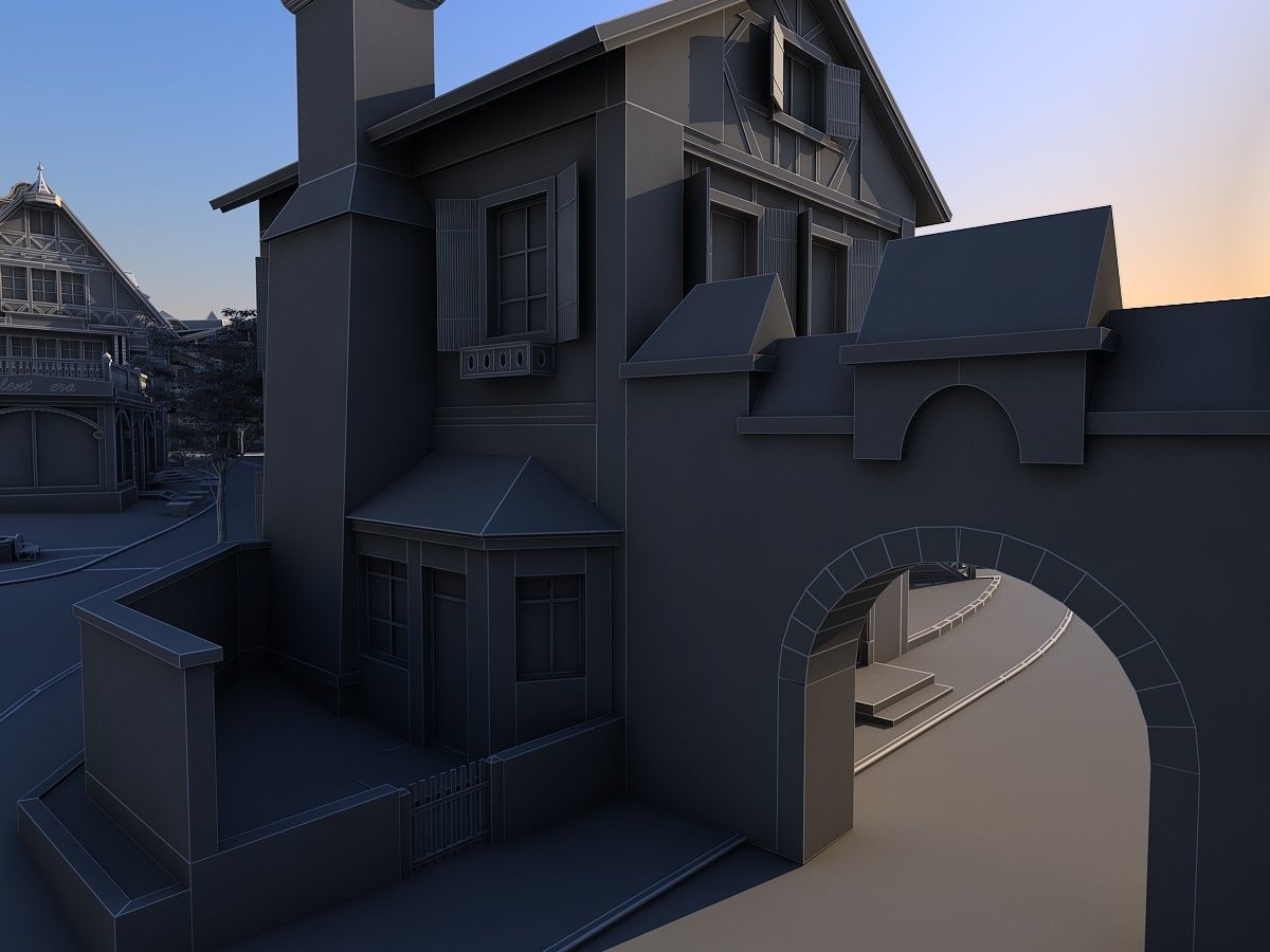 European Town 3D model_29