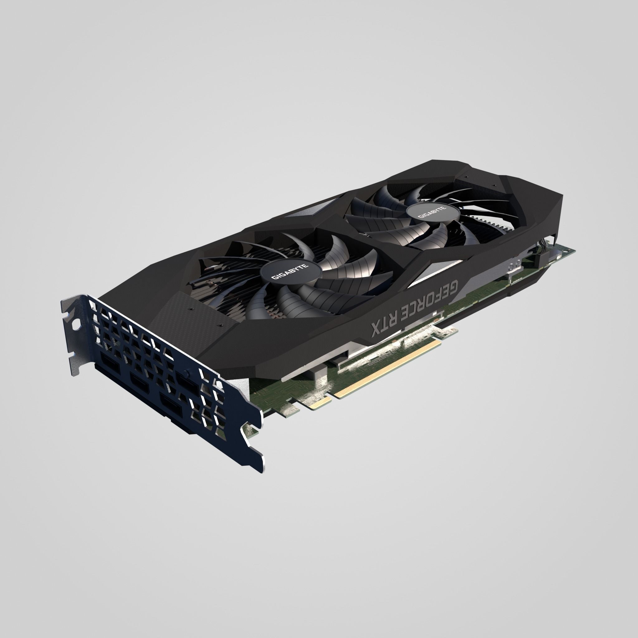 GPU Nvidia RTX 2060 Low-poly 3D model_2