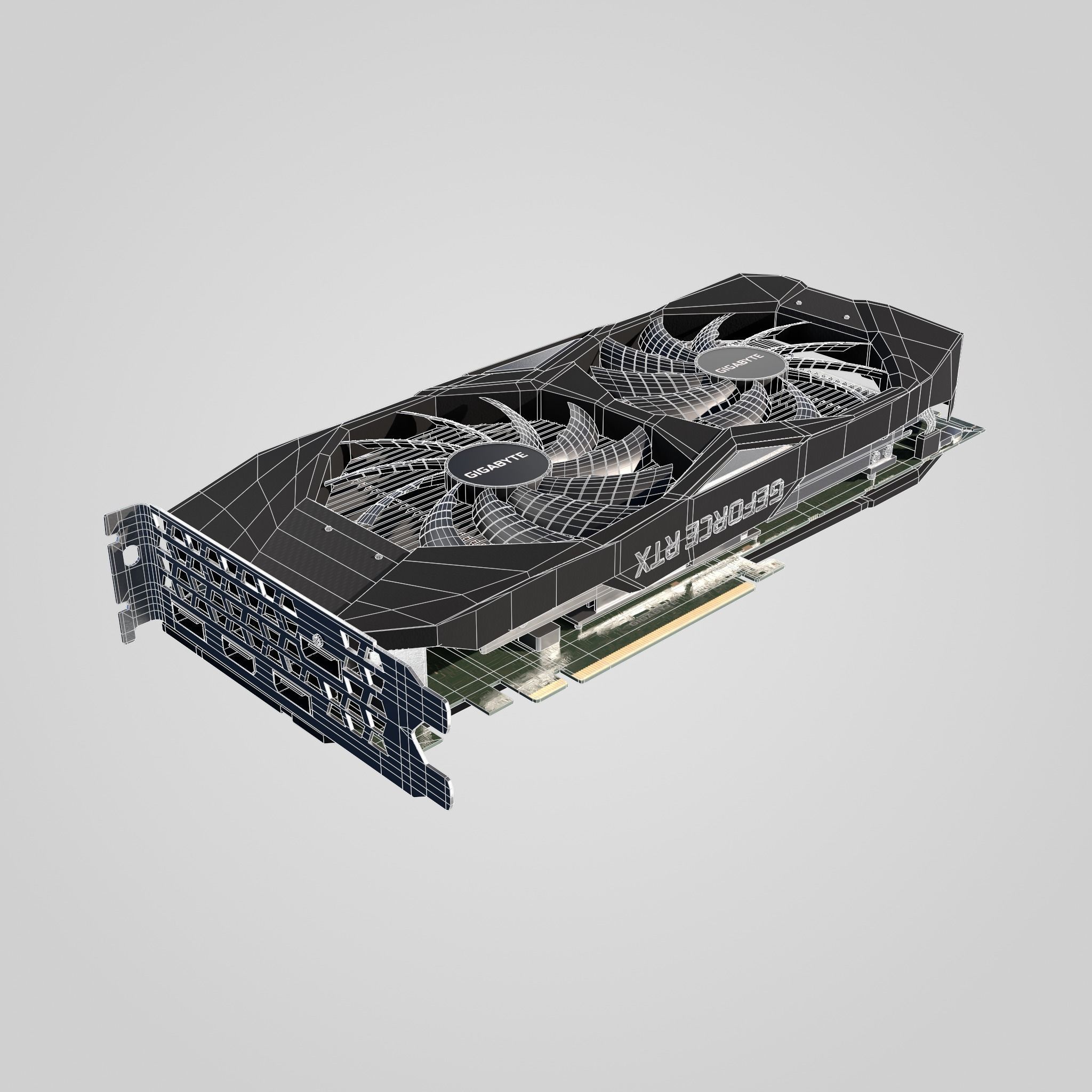GPU Nvidia RTX 2060 Low-poly 3D model_3