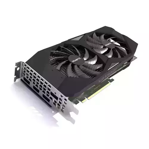 GPU Nvidia RTX 2060 Low-poly 3D model
