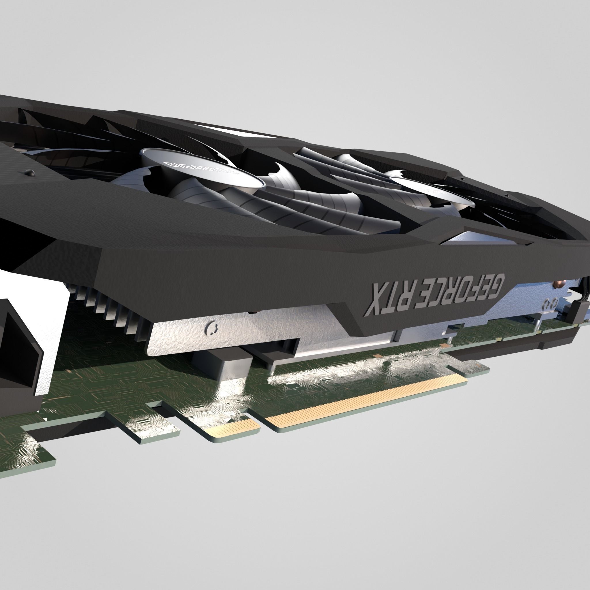 GPU Nvidia RTX 2060 Low-poly 3D model_20