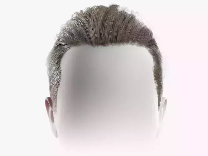 Realtime Mens Hairstyle 1 Low-poly 3D model