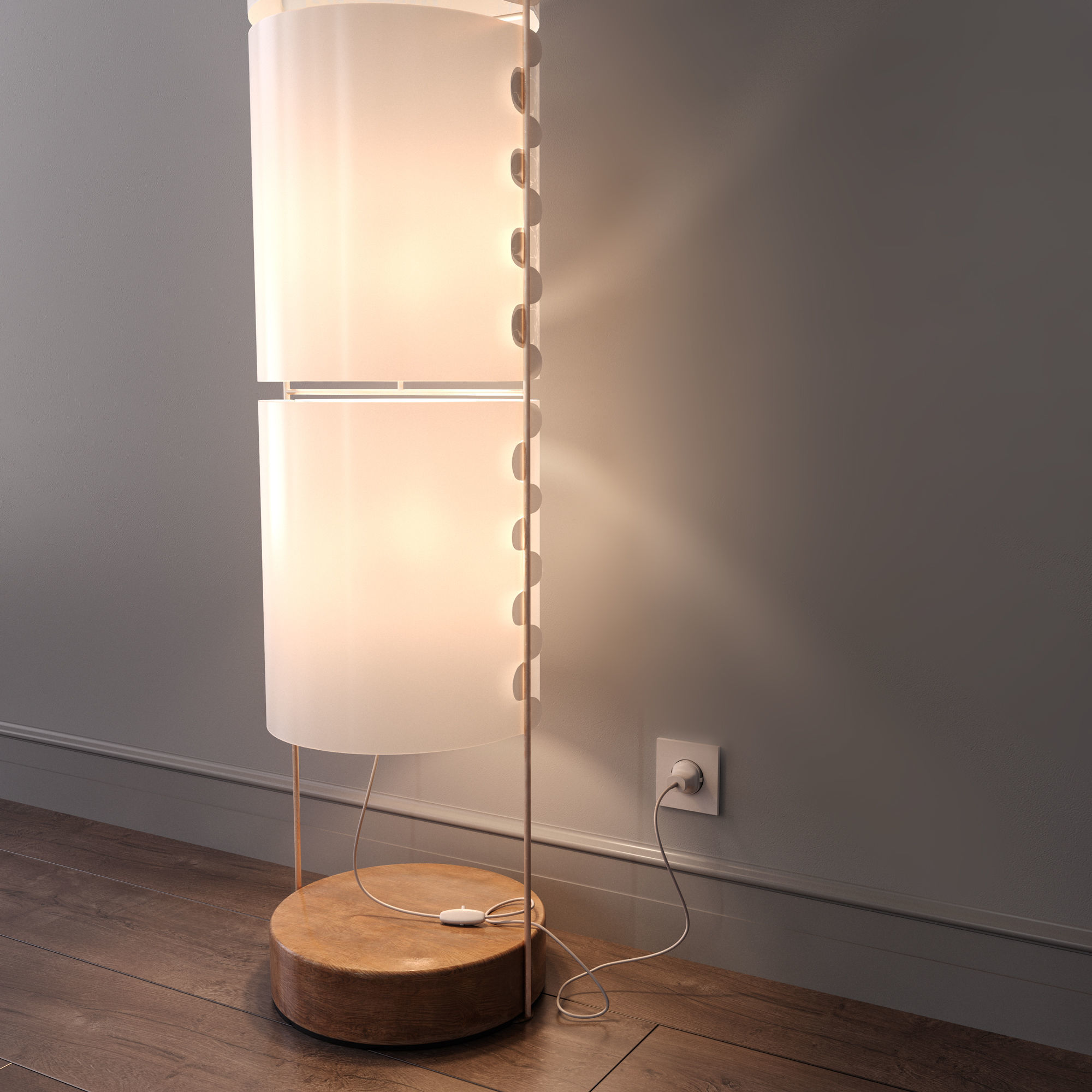 Floor Lamp M1 3D model_1