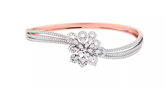 Women Bangle Bracelets Bracelet 3dm STL OBJ FBX Render Details