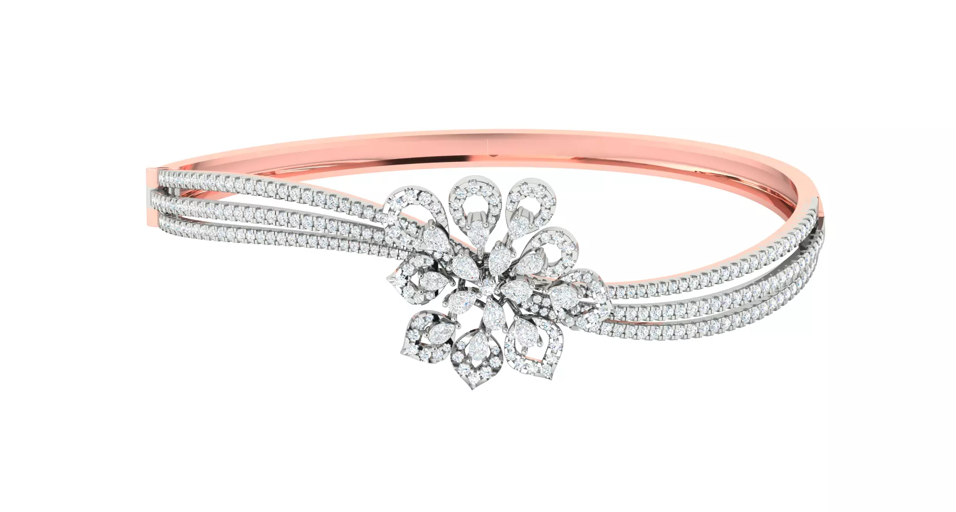 Women Bangle Bracelets Bracelet 3dm STL OBJ FBX Render Details 3D print model_0