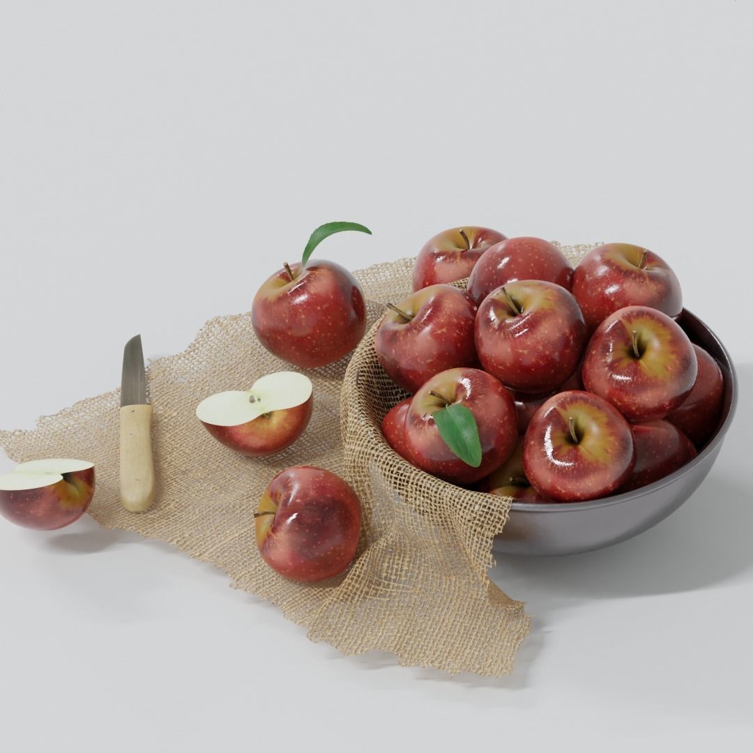 apple bowl 3D model_1