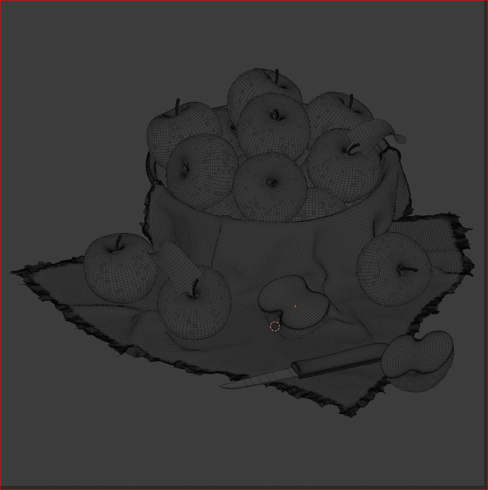 apple bowl 3D model_5