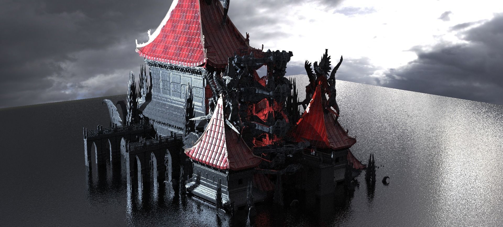 Lord Oda Nobunaga dragon temple 3 3D model_1