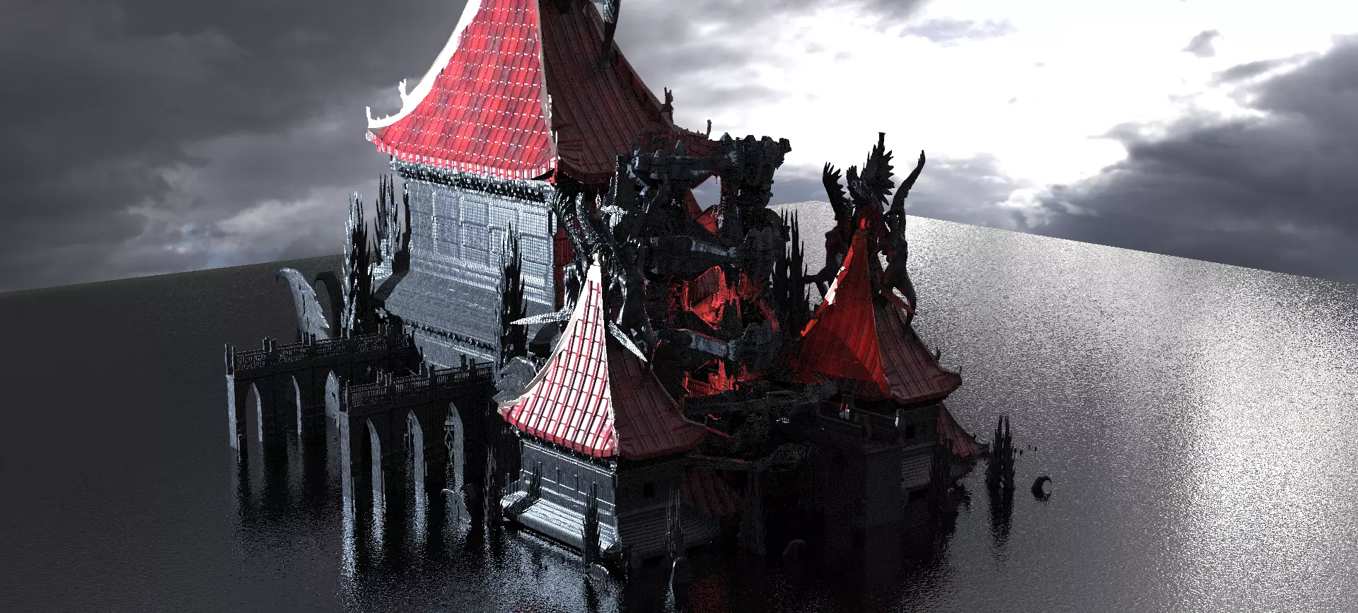 Lord Oda Nobunaga dragon temple 3 3D model_0