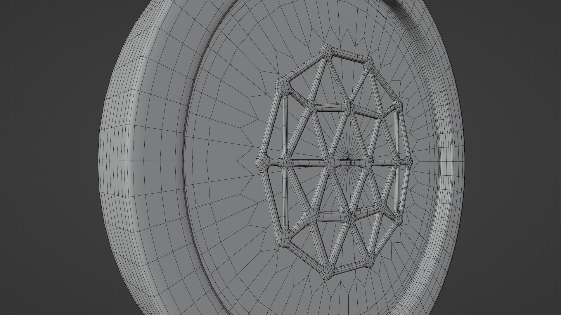 Qtum Coin Low-poly 3D model_13