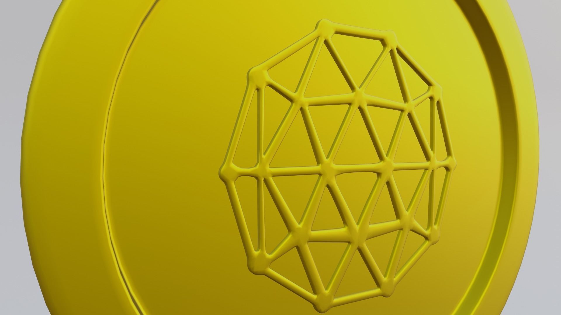 Qtum Coin Low-poly 3D model_11