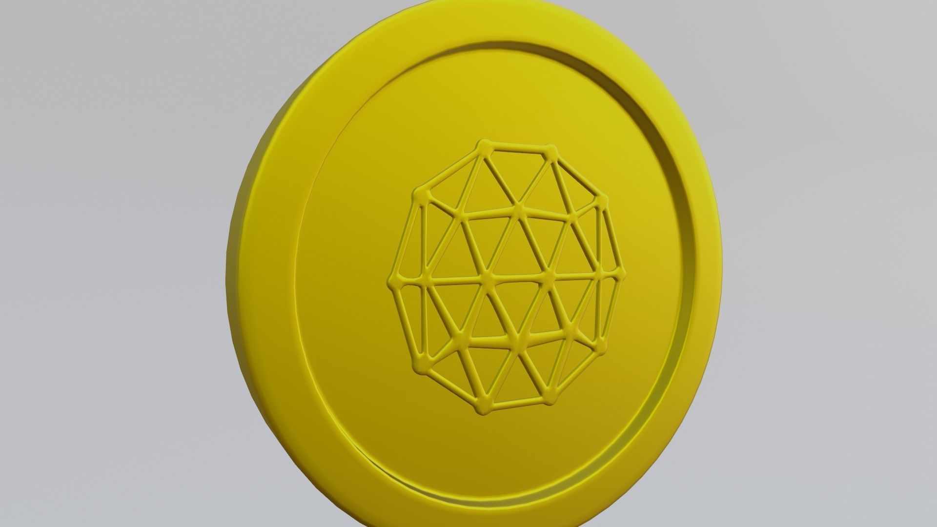 Qtum Coin Low-poly 3D model_10