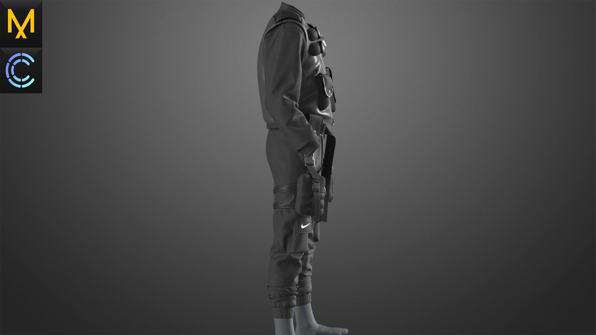 New Outfit Male OBJ mtl FBX ZPRJ 3D model_7