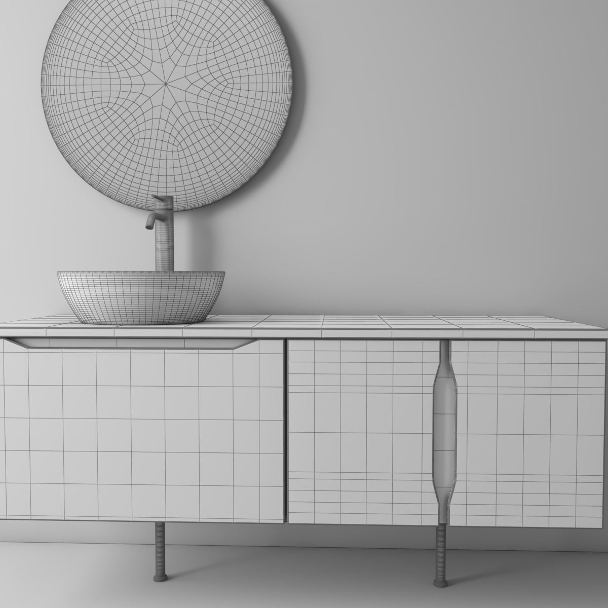 bathroom furniture set 42 3D model_6