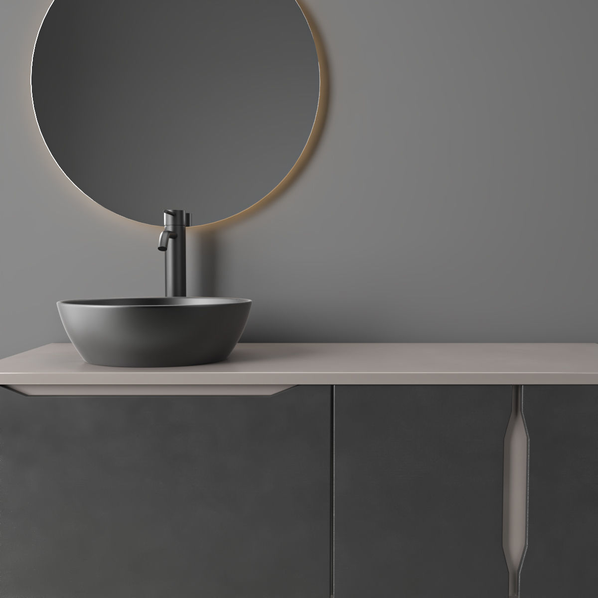 bathroom furniture set 42 3D model_1