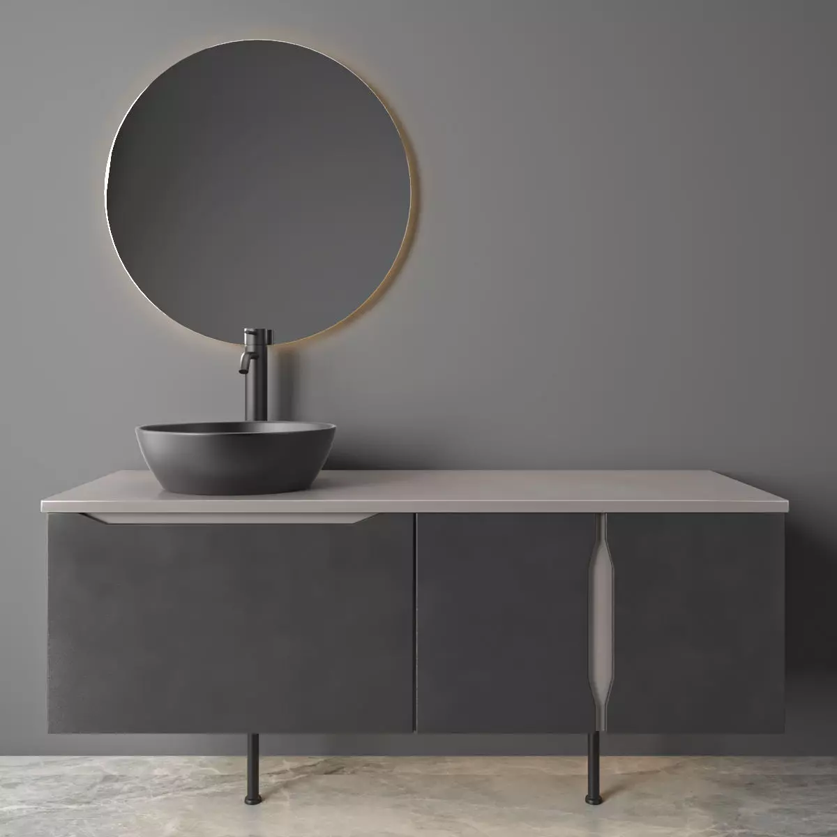 bathroom furniture set 42 3D model_0