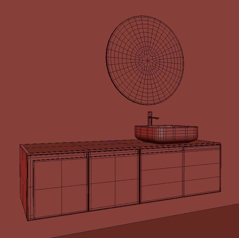 bathroom furniture set 42 3D model_5