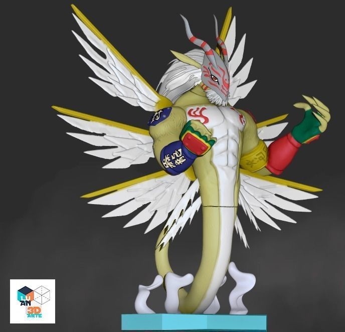Goddramon Digimon 3D print model_4
