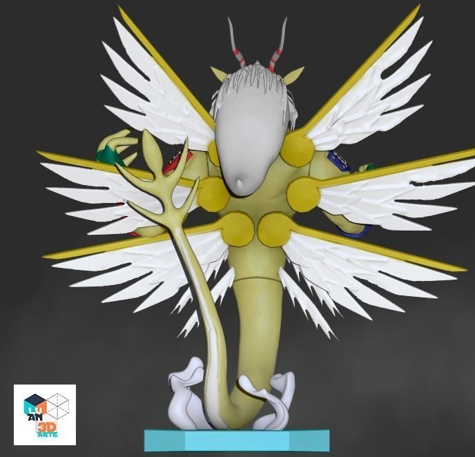 Goddramon Digimon 3D print model_3