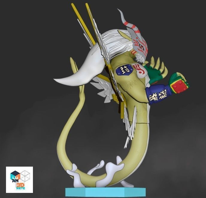 Goddramon Digimon 3D print model_2