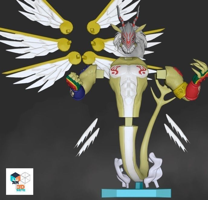 Goddramon Digimon 3D print model_6