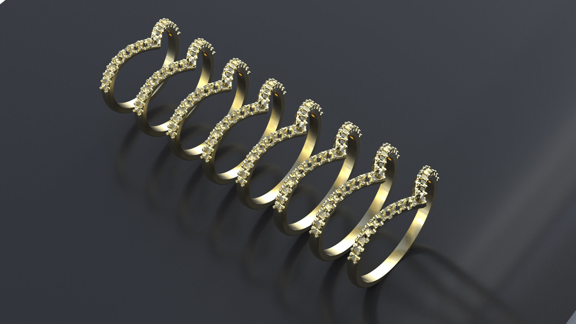 Engagement ring 3D or cnc model print 3D print model_1