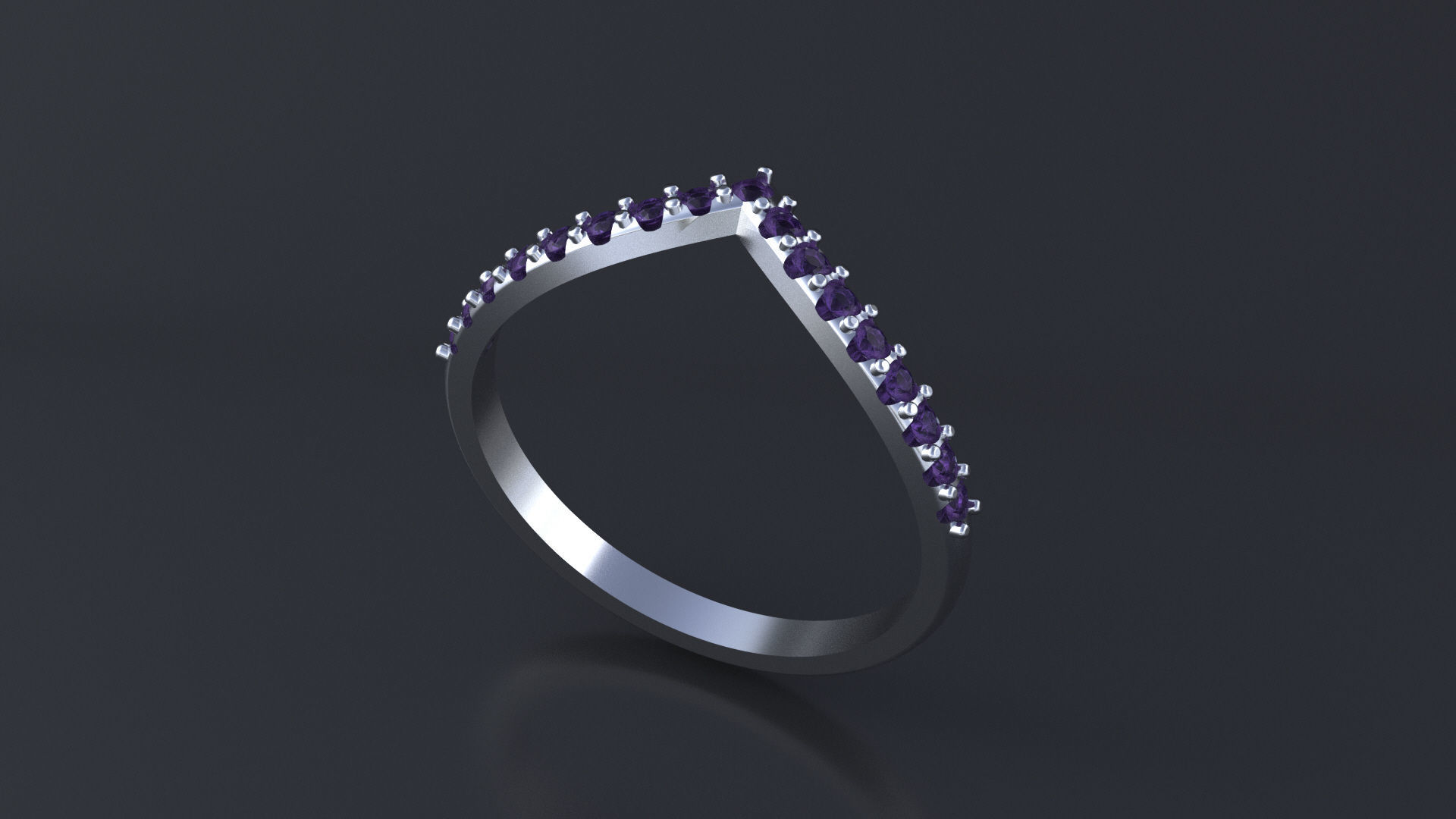 Engagement ring 3D or cnc model print 3D print model_8