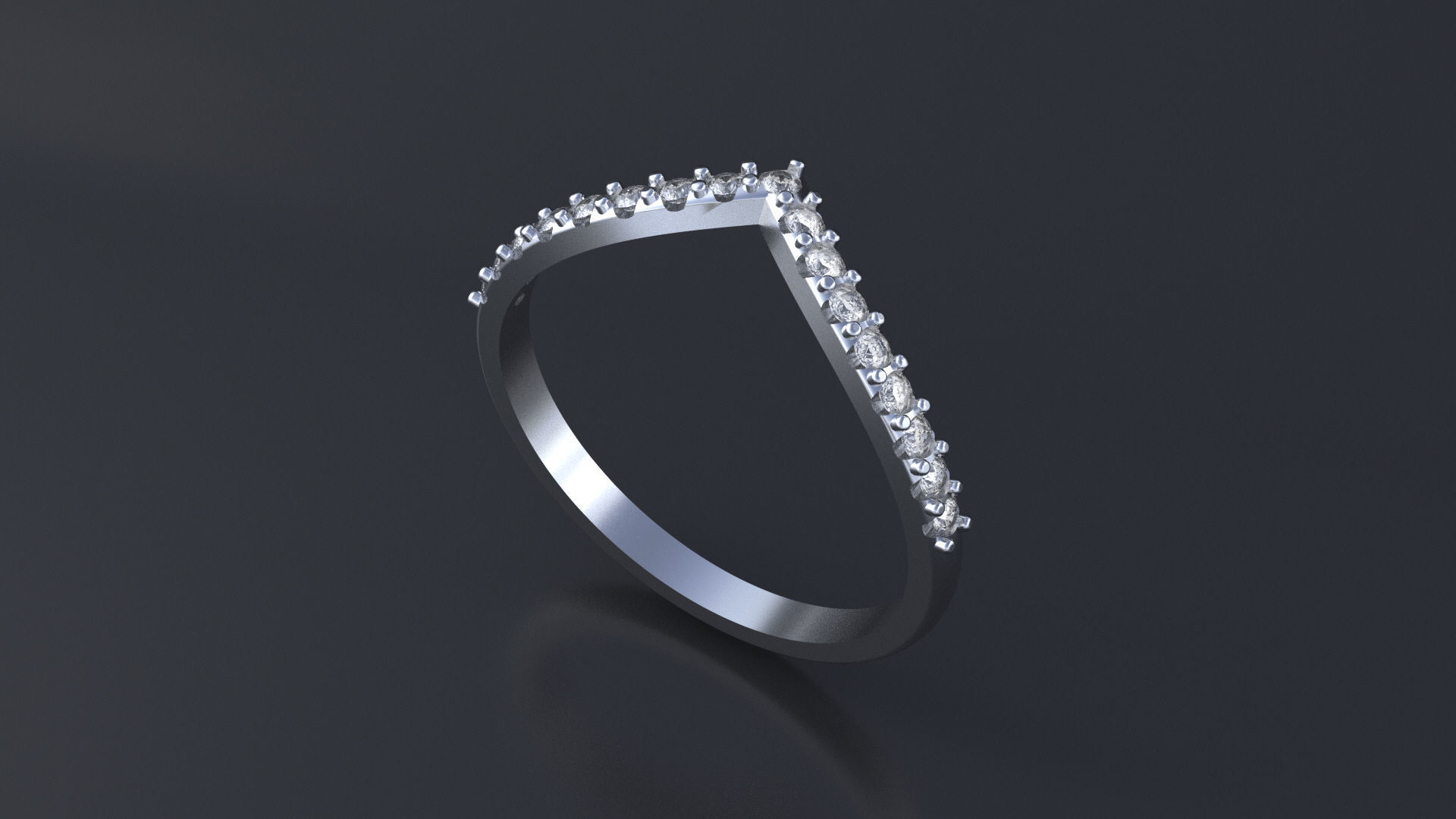 Engagement ring 3D or cnc model print 3D print model_5