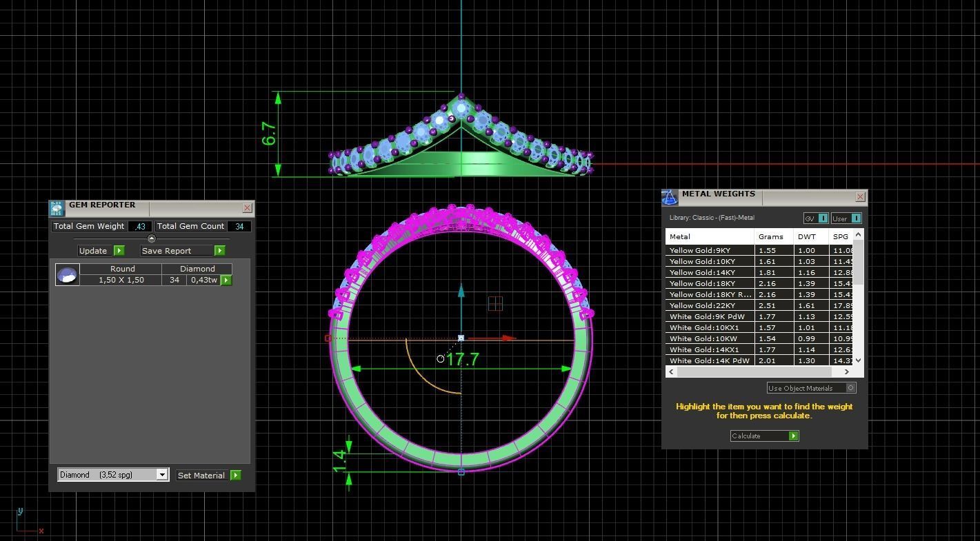 Engagement ring 3D or cnc model print 3D print model_10
