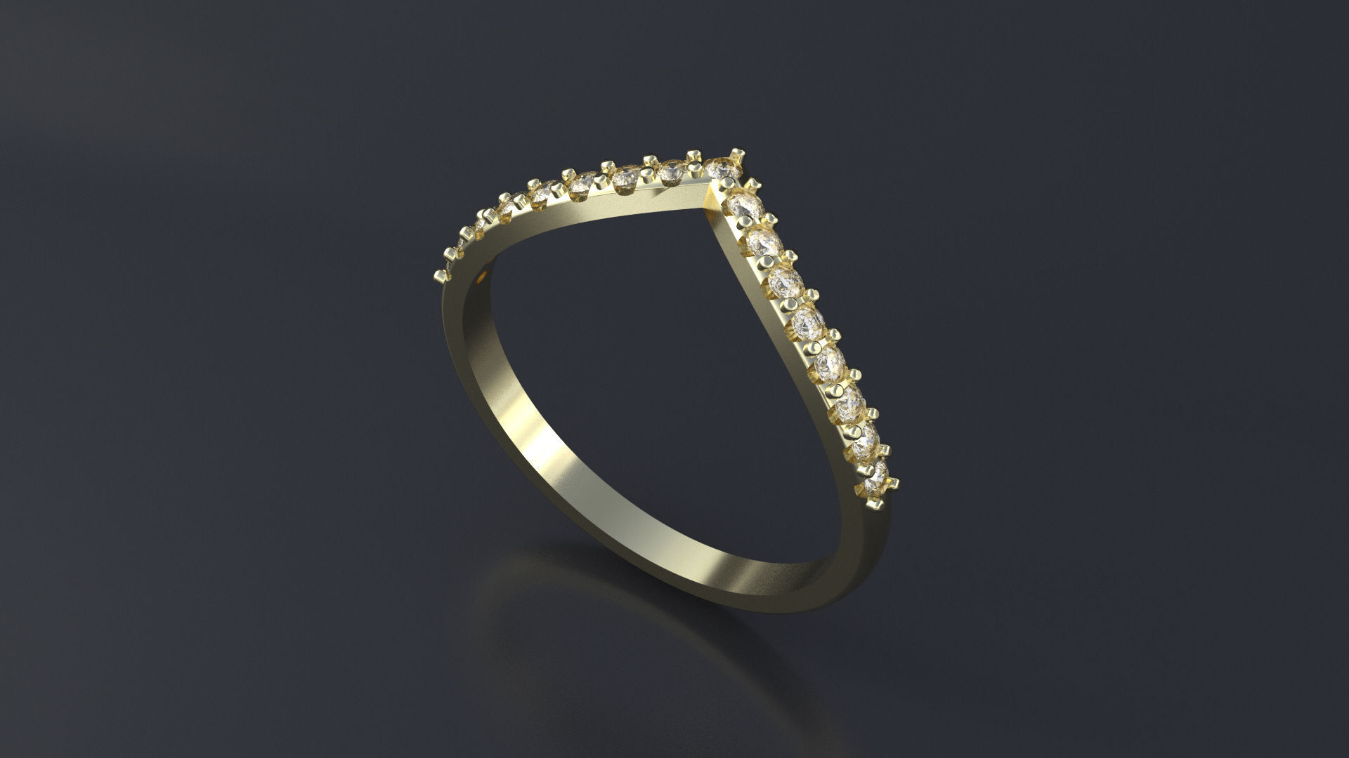 Engagement ring 3D or cnc model print 3D print model_4