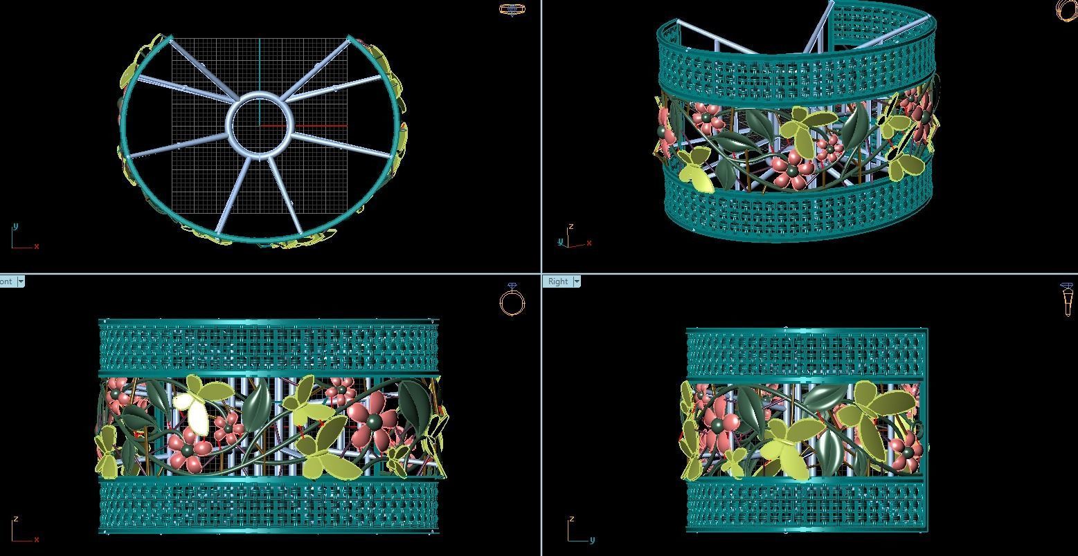 Bracelet 3d jewelry model 3D print model 3D print model_4