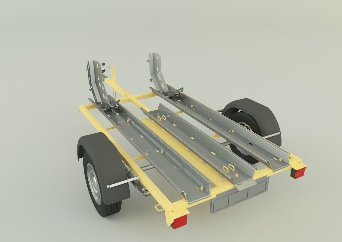 motorcycle trailer  3D model_25