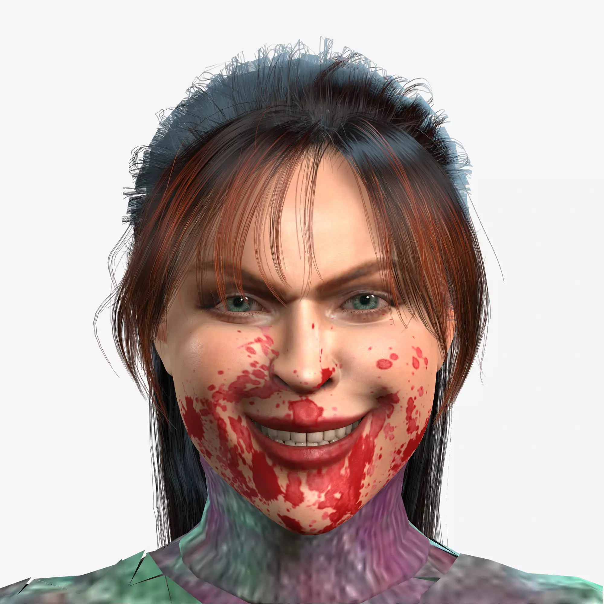 zombie 3D Rigged model ready for animation Low-poly 3D model