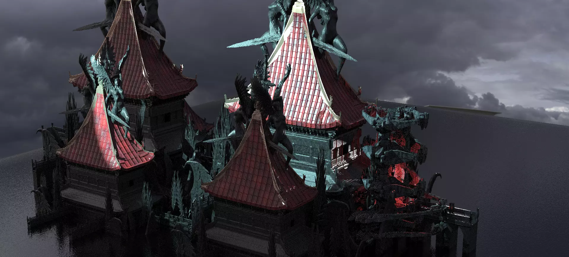 Lord Oda Nobunaga dragon temple 6 3D model_0