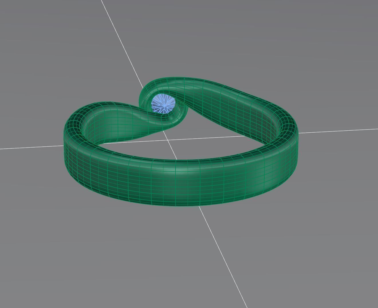 Sculpted solitary ring 3D model_6