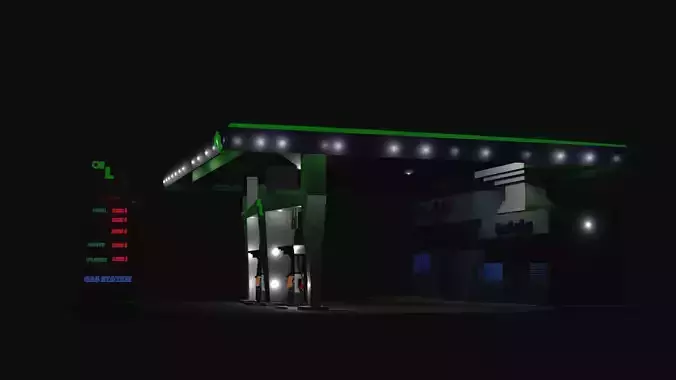 Basic Gas Station With Two Market 