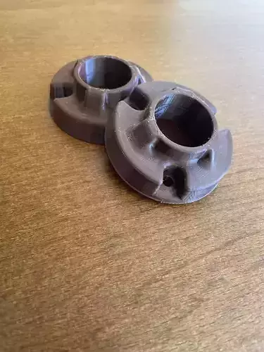 Clothes hanger rod fastener in cabinet