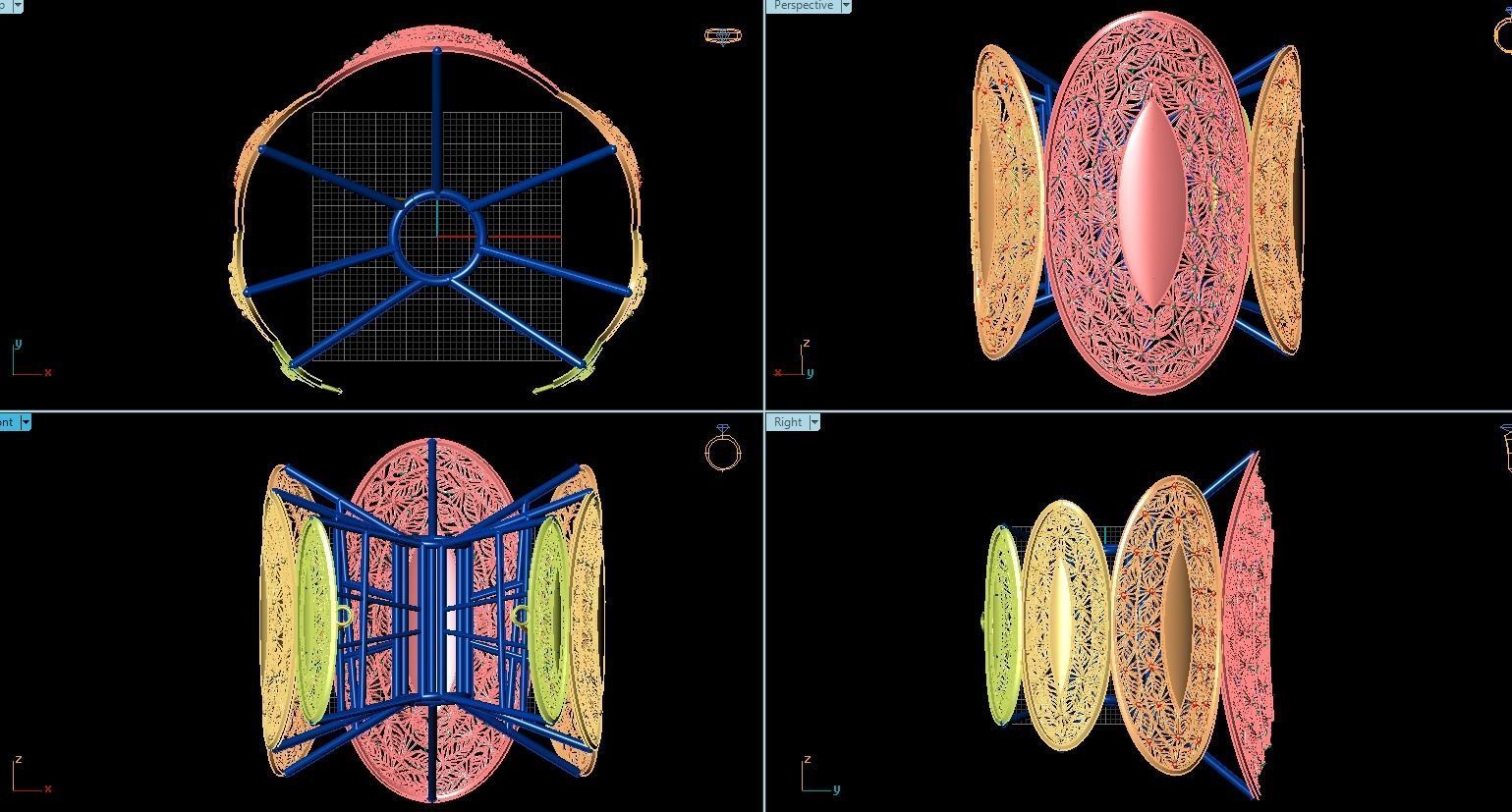 Bracelet 3d jewelry model 3D print model 3D print model_4