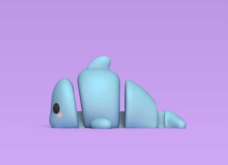 Flexi Dolphin 3D print model_2